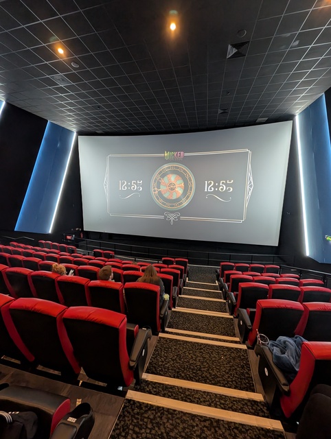 IMAX screen during Wicked double bill countdown
