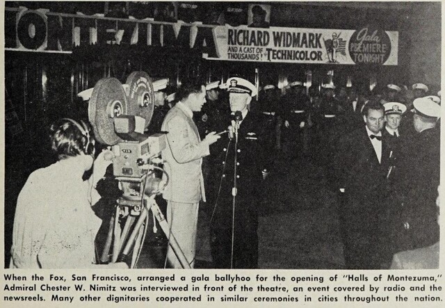 Premiere of "Halls of Montezuma" (1951)