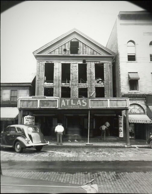 1937 Atlas Theatre photo credit (adamshistorical.org now dead), courtesy Our Town, Adams Scrapbook's Post.