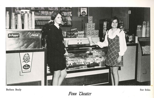 Penn Theater Concession Stand in 1971