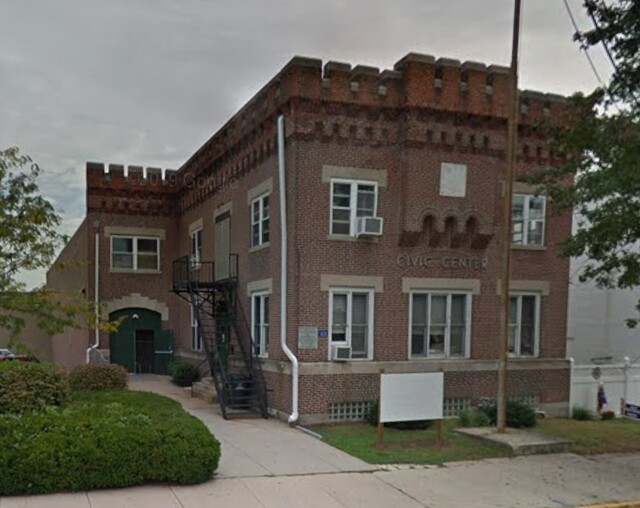 Former armory, civic center, now undergoing conversion to apartments