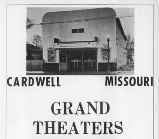 Advertisement for the Grand Theater in Cardwell in 1950