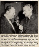 ["The First-Run Debut Engagement of \"The Long, Hot Summer\" (1958)"]