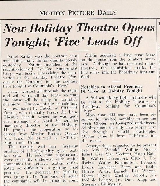 Remodeling and Renamed (1951)