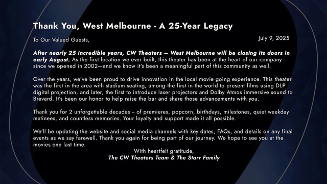 Cinemaworld West Melbourne 15