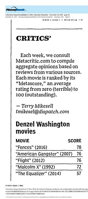 Denzel Washington - Superstar (2016)