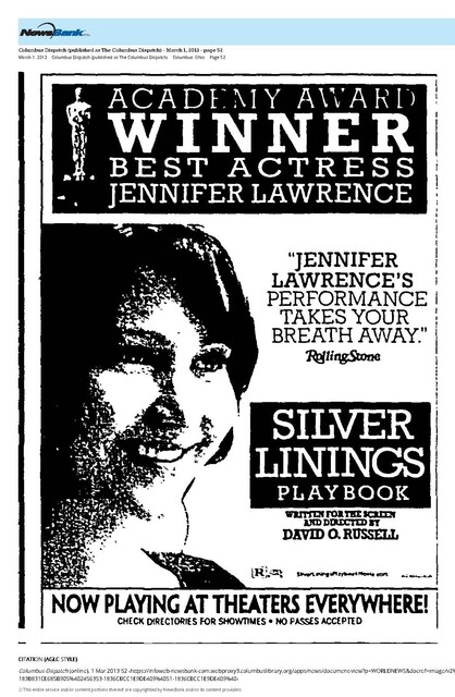 Jennifer Lawrence: Number One Box-Office Star (2013)
