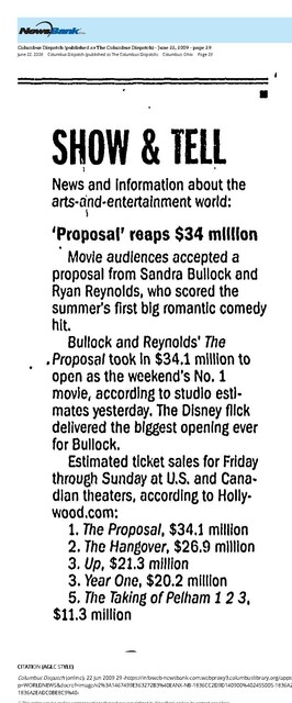 Sandra Bullock--Number One Box-Office Star (2009)