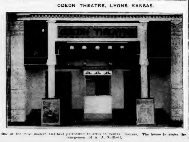 First Odeon Theatre, Lyons, Kansas,1911