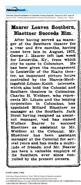 Managerial Change (1924)