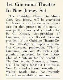 One of Only Two Cinerama Theaters in New Jersey (1960)