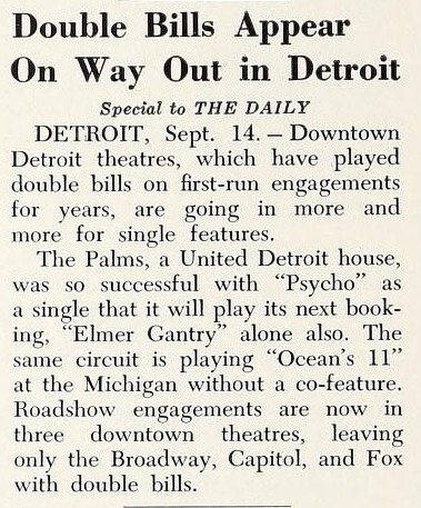 Single Film Policy (1960)