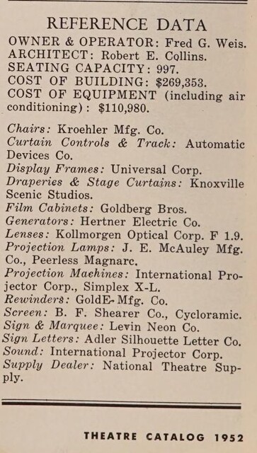 Theater Architect: Robert E. Collins (1950)