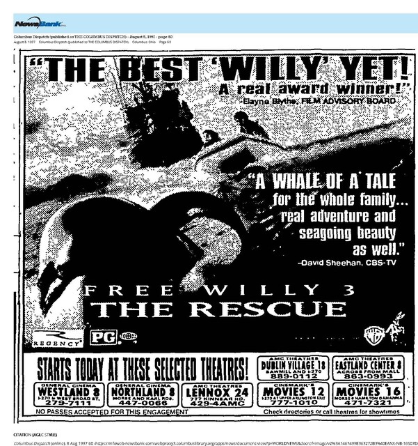 The Great Movie Franchises: Free Willy (1997)