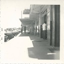 In front of the Castle Theatre, 1956