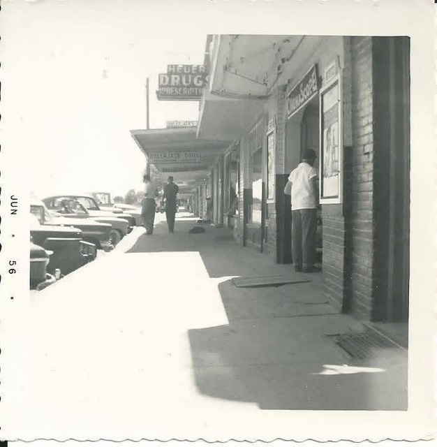 In front of the Castle Theatre, 1956