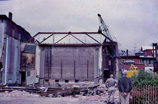 Fort Plain Theatre being demolished in 1965