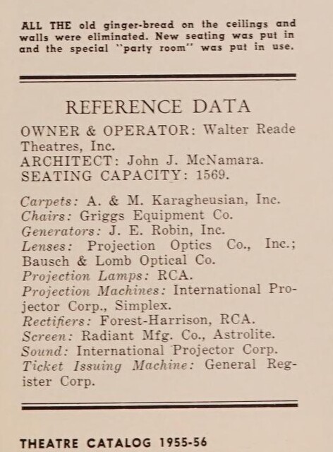 Theater Architect: John J McNamara (1953)
