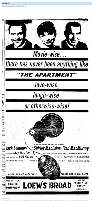 Jack Lemmon--Number Nine Box Office Star (1960)