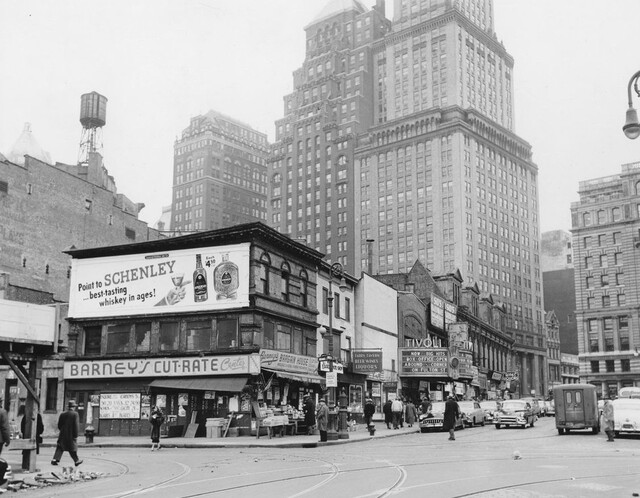 Crisper version of the Myrtle Street marquee, 1954 photo credit Brooklyn Daily Eagle Collection. Courtesy of the Center for Brooklyn History, @brooklynhistory