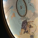 closeup historic auditorium ceiling mural 12-18-25