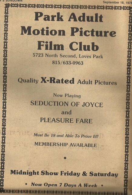 9/18/78 print ad credit Rockford Rocked.