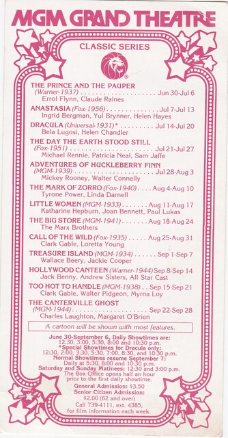 MGM Grand Theatre Classic Series 