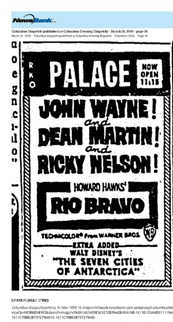 John Wayne--Number Eight Box Office Star (1959)