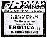 ["Roma Adult Cinema 21a Gilbert Place, Adelaide, SA"]
