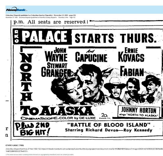 John Wayne--Number Ten Box Office Star (1960)