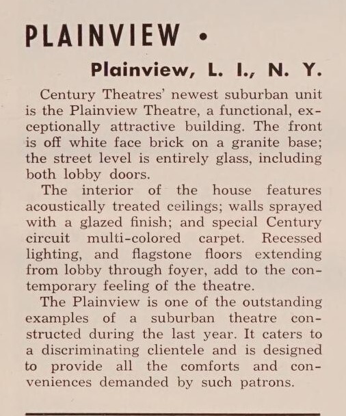 Theater Architect: John J McNamara (1957)