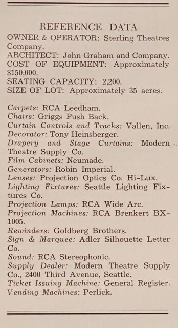 Theater Architect: John  Graham and Company (1956)