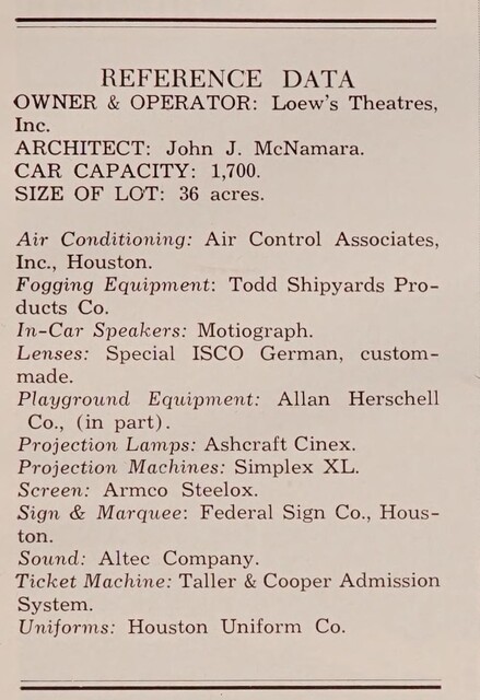 Theater Architect: John J McNamara (1958)