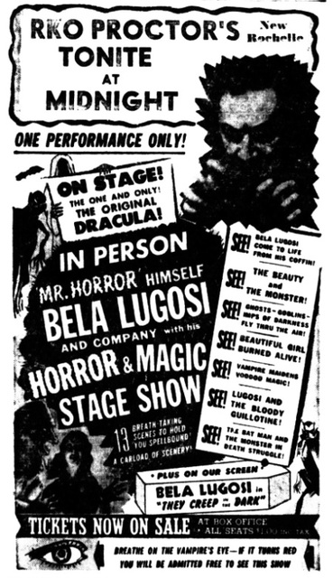 December 29 , 1950 - Bela Lugosi Spook Frolic and Magic show 