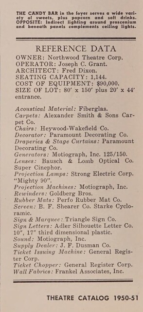 Theater Architect: Fred Dixon (1950)