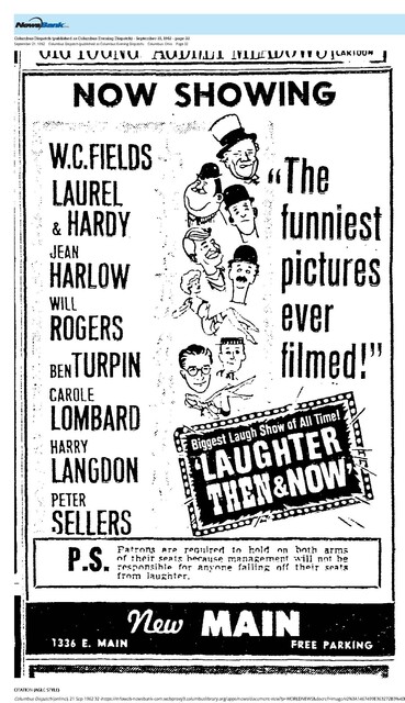 First Run at the Main Theatre (1962)