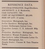 ["Theater Architect: S.Z. Moskowitz (1950)"]