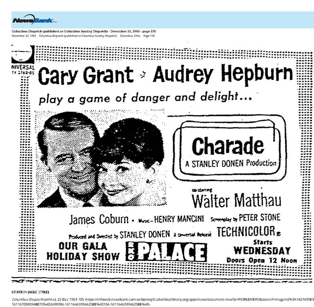 Cary Grant--Number Five Box Office Star (1963)