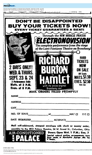 Richard Burton--Number Ten Box Office Star (1964)