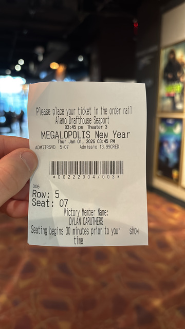 Alamo Drafthouse Boston Seaport Ticket Stub