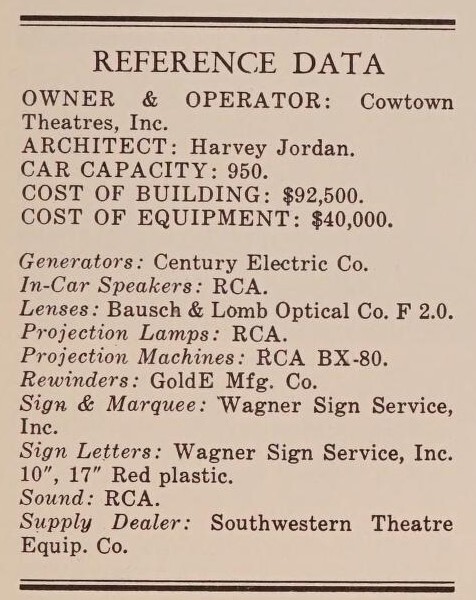 Theater Architect: Harvey Jordan (1950)