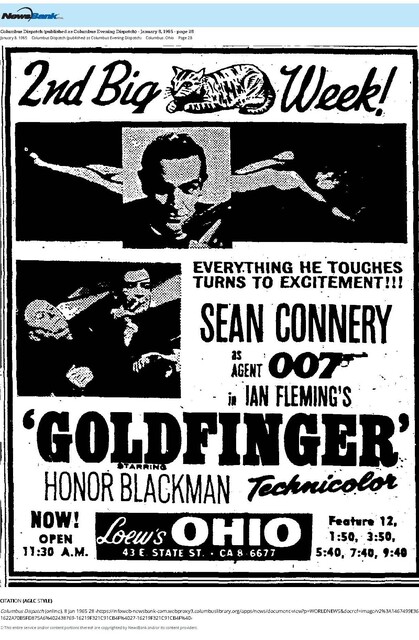 Sean Connery--Number One Box Office Star (1965)/First Appearance on the List