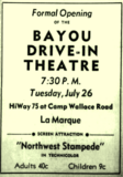 ["Bayou Drive-In"]