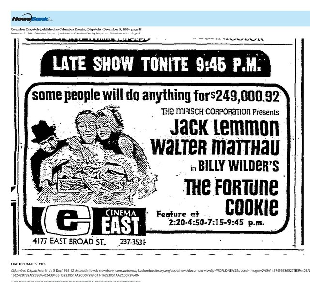 Jack Lemmon--Number Four Box Office Star (1966)