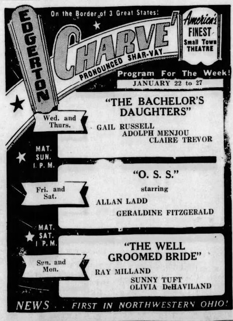 CHARVE Theatre; Edgerton, Ohio.