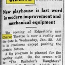 CHARVE Theatre; Edgerton, Ohio.