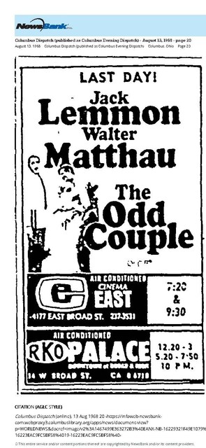 Jack Lemmon--Number Eight Box Office Star (1968)