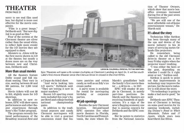 Epic Theatres at Clermontas