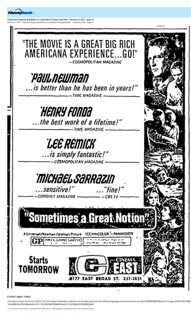 Paul Newman--Number Seven Box Office Star (1972)