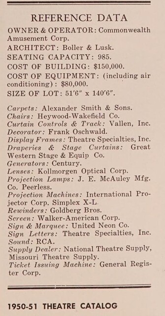 Theater Architect: Boller & Lusk (1950) 